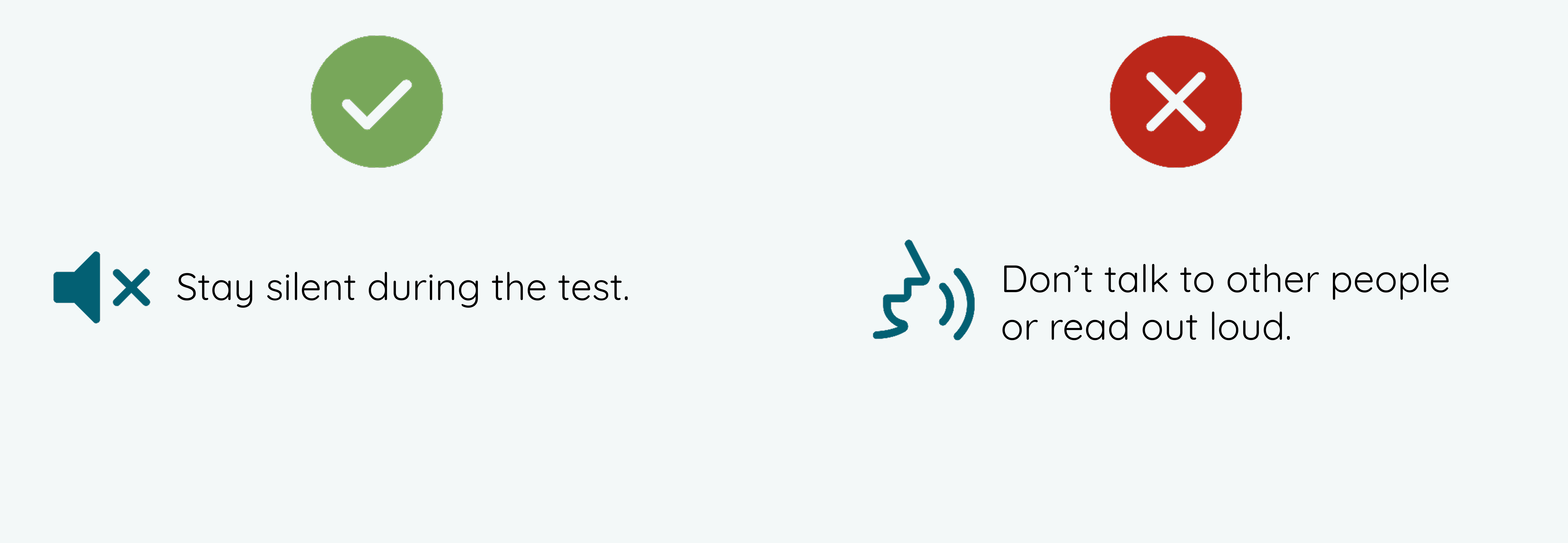 Interactions during the test
